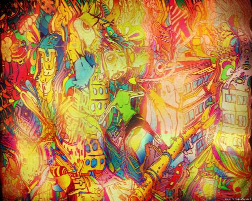 Рисованные обои - Адский город Адский город