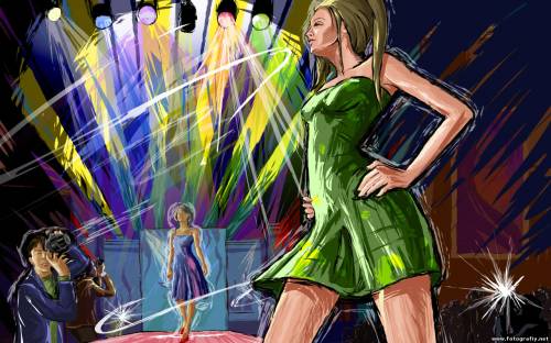 Рисованные обои - Супермодель Супермодель