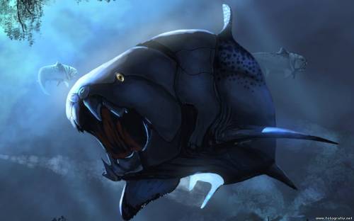 Рисованные обои - Вымерший вид акулы Вымерший вид акулы