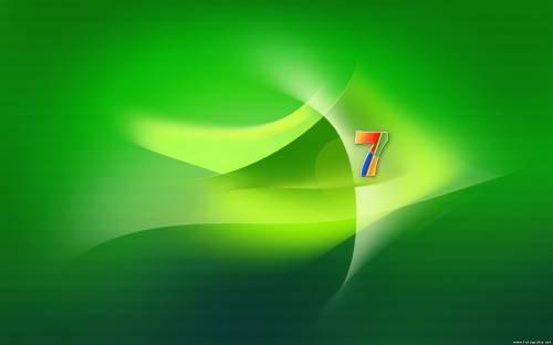 Windows 7 - зеленый фон