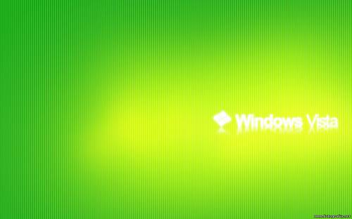 Windows Vista - яркий зеленый фон