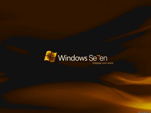 Windows 7 на золотом фоне