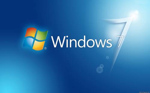 Windows 7 на синем фоне