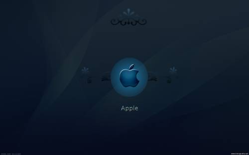 Apple на темно-синем фоне