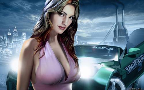Красотка из игры NFS