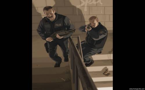 Копы из игры GTA4